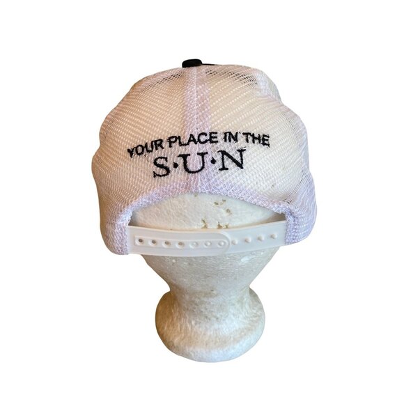 Beach Whisky Black Mesh Back Adjustable Hat Cap - Picture 4 of 7